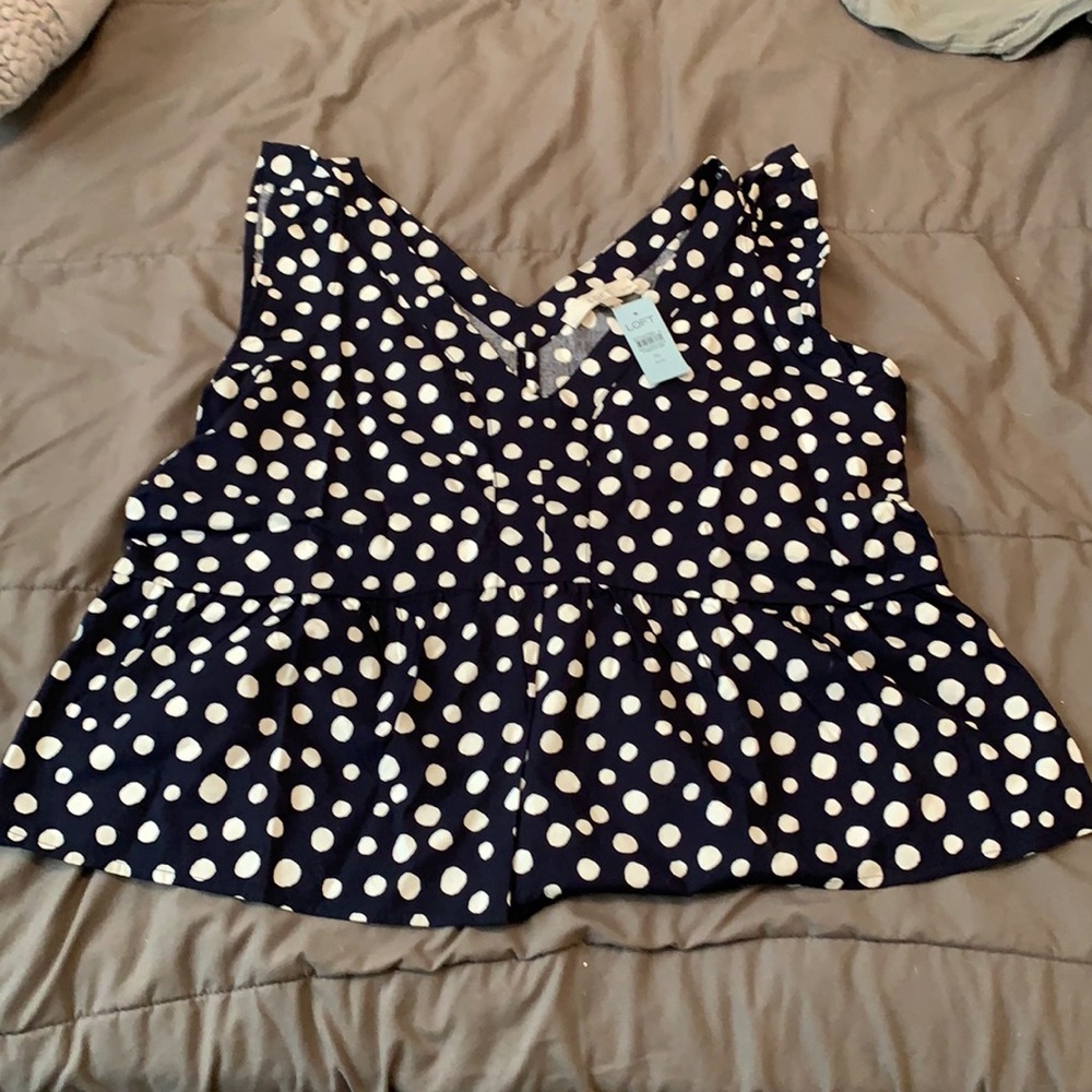 Polka dot Loft blouse